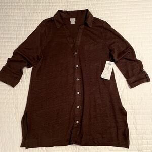 Chico's NWT Women's Linen Big Shirt, size 1/Medium